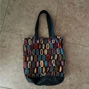 Multicolor Patterned Tote Bag
